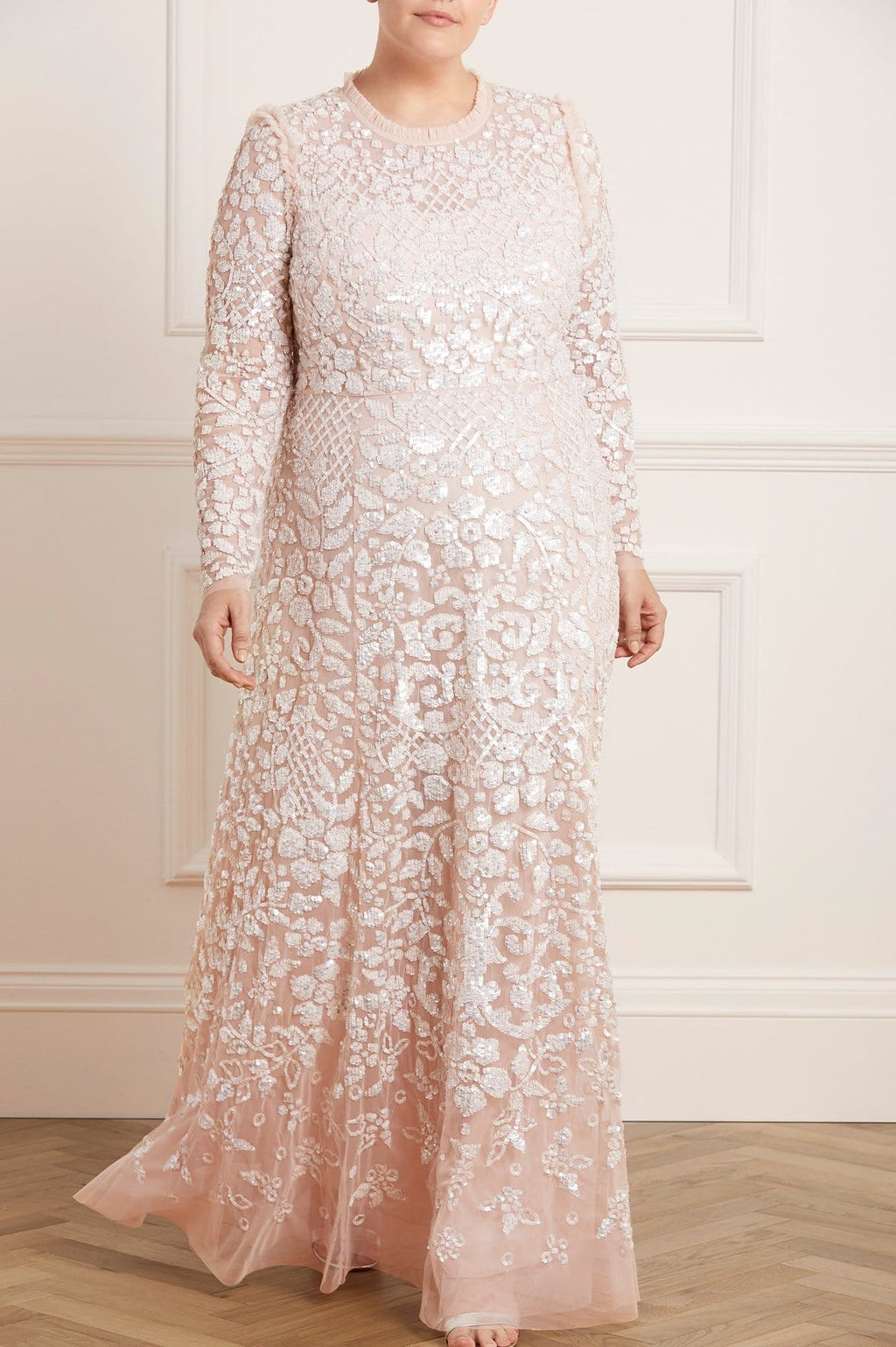 Aurelia Long Sleeve Gown – Pink ...